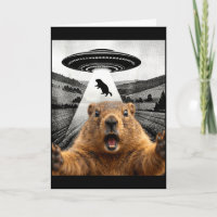 Selfie de marmotte avec humour d'alien Ufo Hommes 