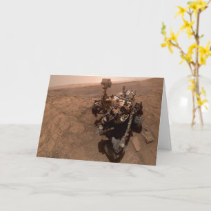 Carte Selfie de Mars Curiosity Paysage martien rouge
