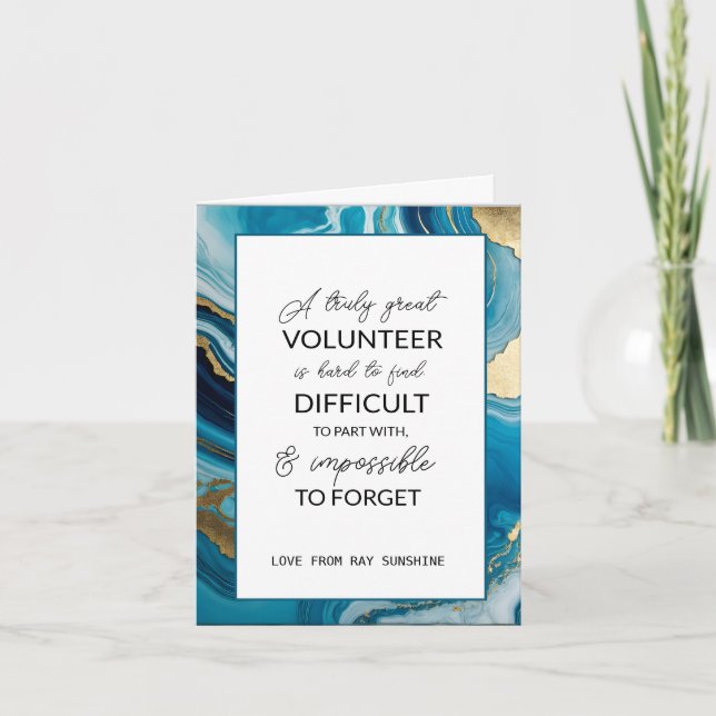 Carte semaine d'appréciation du bénévole tropical (Devant)