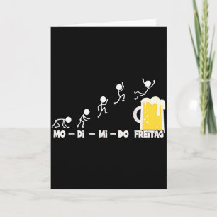 Carte Semaine de la bière lundi vendredi week-end drôle