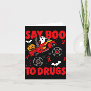 Carte Semaine de sensibilisation Ruban Rouge Halloween D