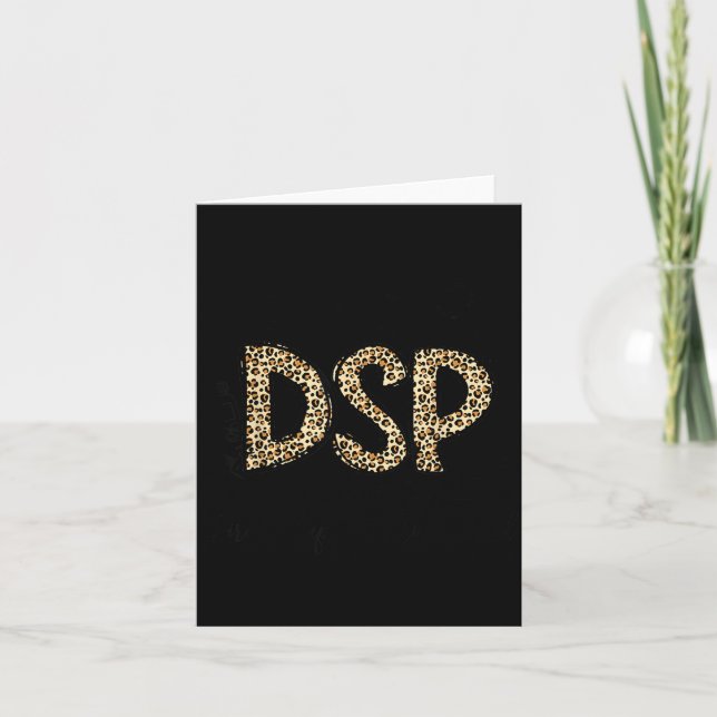 Carte Semaine drôle de léopard dsp professionnel de sout (Devant)