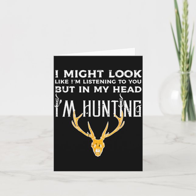 Carte Semble écouter mais je chasse un chasseur drôle M (Devant)