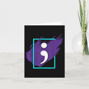 Carte Semicolon Chemise Suicide Sensibilisation Hommes C