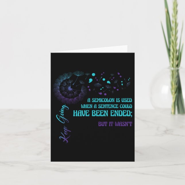 Carte Semicolon Définition Dandelion Prévention du suici (Devant)