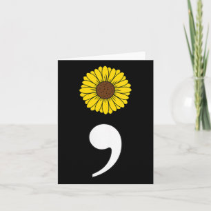Carte Semicolon des femmes Heartbeat Suicide de coeur Pr