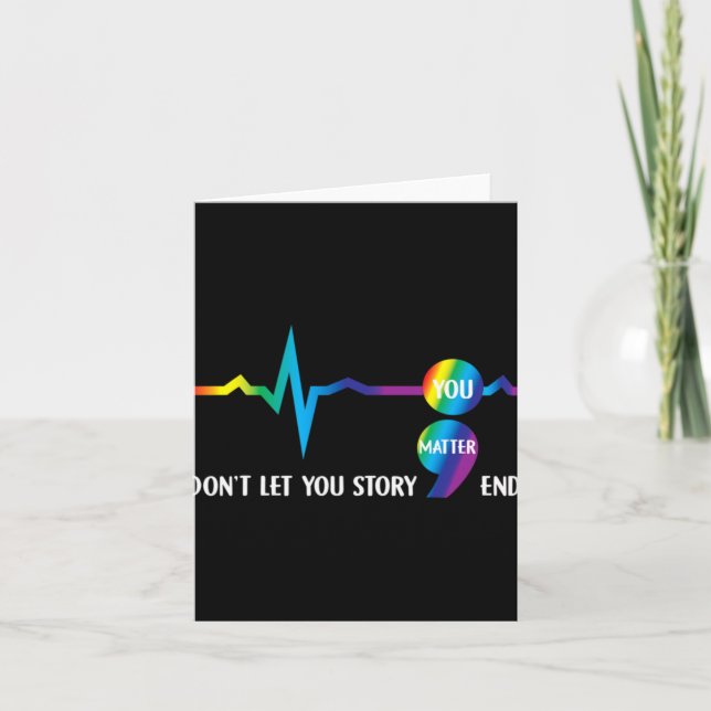 Carte Semicolon Mental Health Awareness Suicide Preventi (Devant)