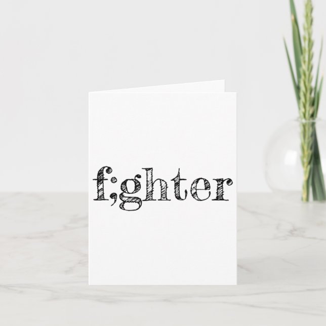 Carte Semicolon pour soutenir la sensibilisation à la dé (Devant)