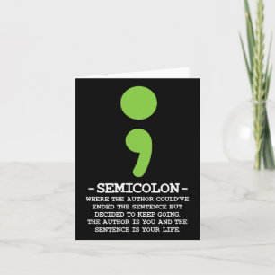 Carte Semicolon Sensibilisation à la santé mentale Suici