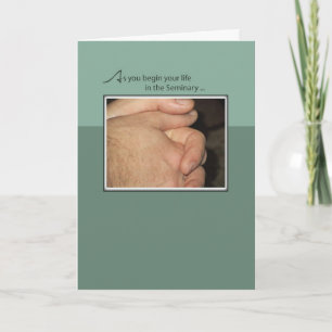 Carte Séminaristes de félicitations dans la prière