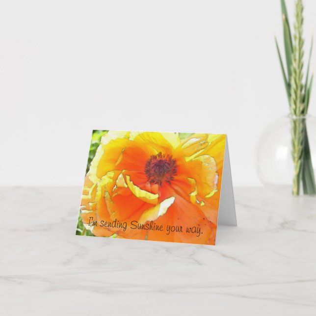 Carte Sending Sunshine your way. (Devant)