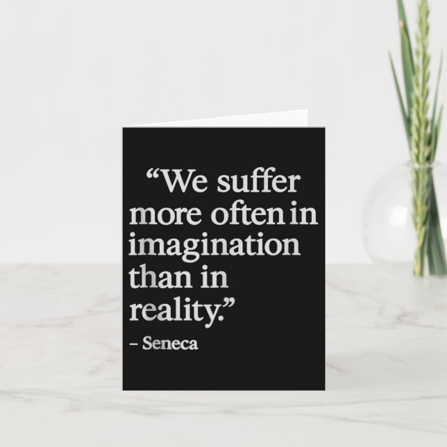 Carte Seneca Citation Souffre En Imagination Philosophe  (Devant)