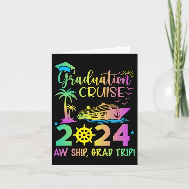 Carte Senior 2024 Graduation Cruise Aw Navire Grad Trip  (Devant)