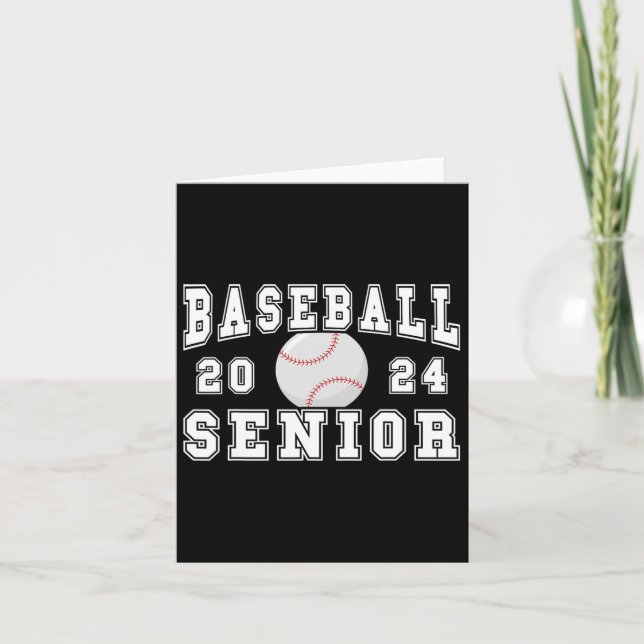 Carte Senior 2024 Graduation Party Idea Baseball Senior (Devant)