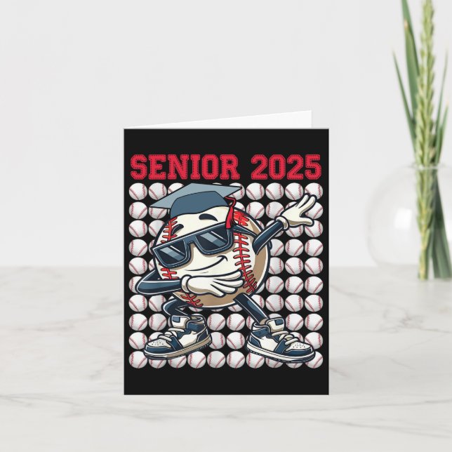 Carte Senior 2025 Dabbing Baseball Cl De 2025 Graduation (Devant)