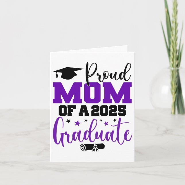 Carte Senior 2025 Fier Maman D'Un Cl De 2025 Graduate Mo (Devant)