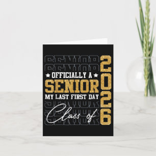 Carte Senior 2026 Graduation Mon Dernier Premier Jour De