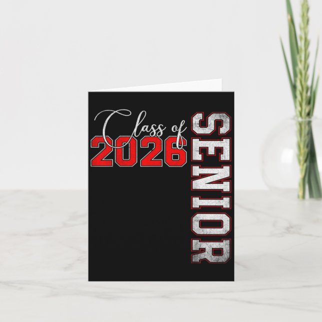 Carte Senior 2026 Graduation My Last First Day Of Cl Of  (Devant)