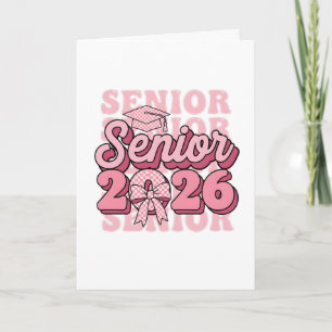 Carte Senior 2026 Promotion 2026 Coquette Rose Ruban Dip