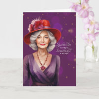 Sensations en rouge avec robe violette pour annive