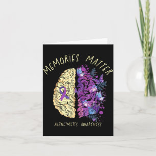 Carte Sensibilisation à la démence d'Alzheimer Cerveau