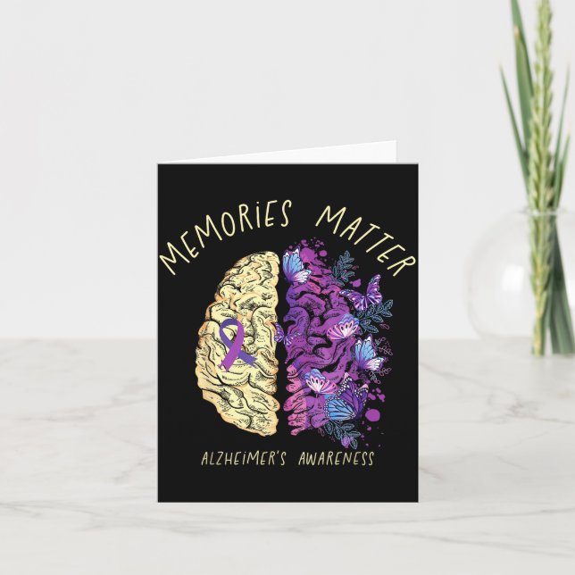 Carte Sensibilisation à la démence d'Alzheimer Cerveau (Devant)
