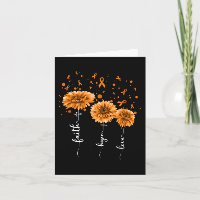 Carte Sensibilisation à la leucémie orangée (Devant)