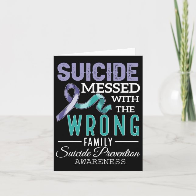 Carte Sensibilisation À La Prévention Du Suicide Entaché (Devant)