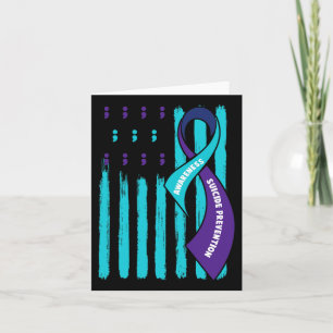 Carte Sensibilisation À La Prévention Du Suicide Violet 