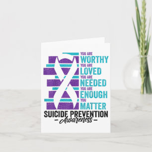Carte Sensibilisation à la prévention du suicide Vous êt