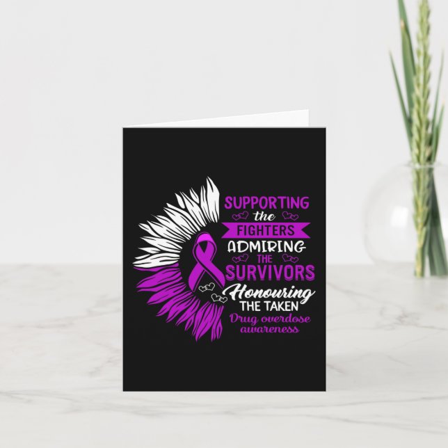 Carte Sensibilisation À La Surdose De Drogue À L'Appui D (Devant)