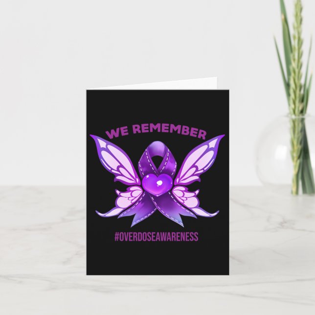 Carte Sensibilisation à la surdose Se souvenir de violet (Devant)