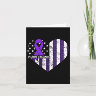 Carte Sensibilisation à la surdose Toxicomanie au ruban 