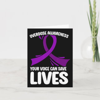 Carte Sensibilisation à la surdose Toxicomanie au ruban 