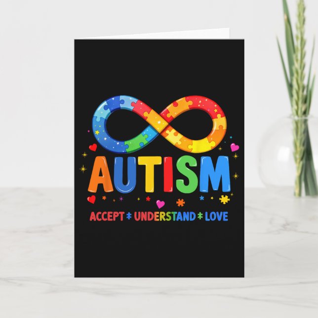Carte Sensibilisation à l'autisme Accepter Comprendre Am (Devant)