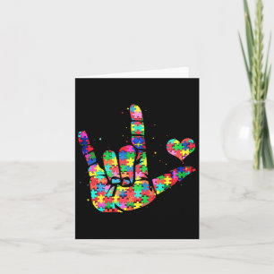 Carte Sensibilisation à l'autisme Asl Amour Langue des s
