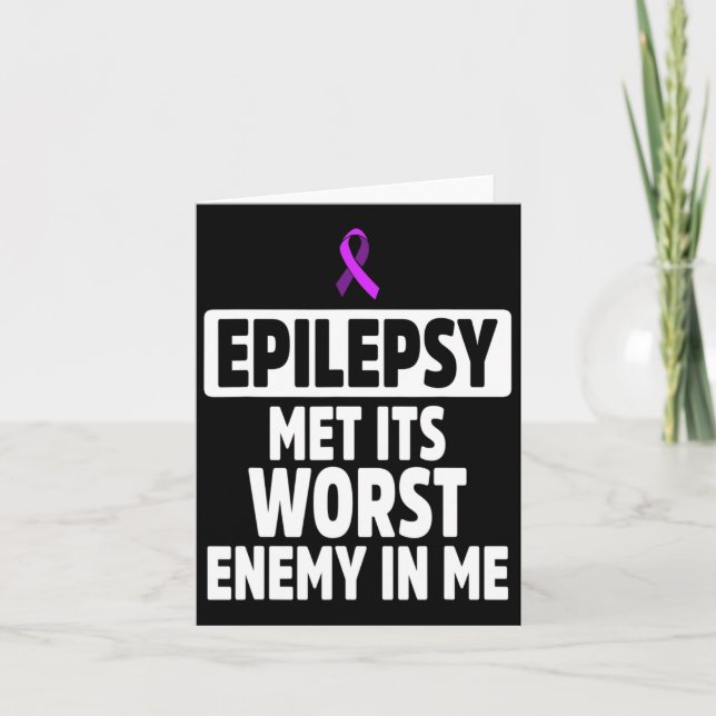 Carte Sensibilisation à l'épilepsie Ennemi Epileptique G (Devant)