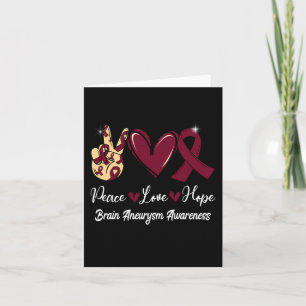 Carte Sensibilisation à l'neurysme cérébral Paix Amour E