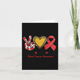 Carte Sensibilisation au cancer du sang Paix Amour Cure 