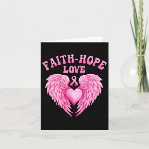 Carte Sensibilisation au cancer du sein Faith-hope Ribbo