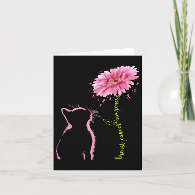 Carte Sensibilisation au cancer du sein Fleur de marguer (Devant)