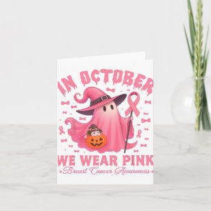 Carte Sensibilisation au cancer du sein Halloween En Oct