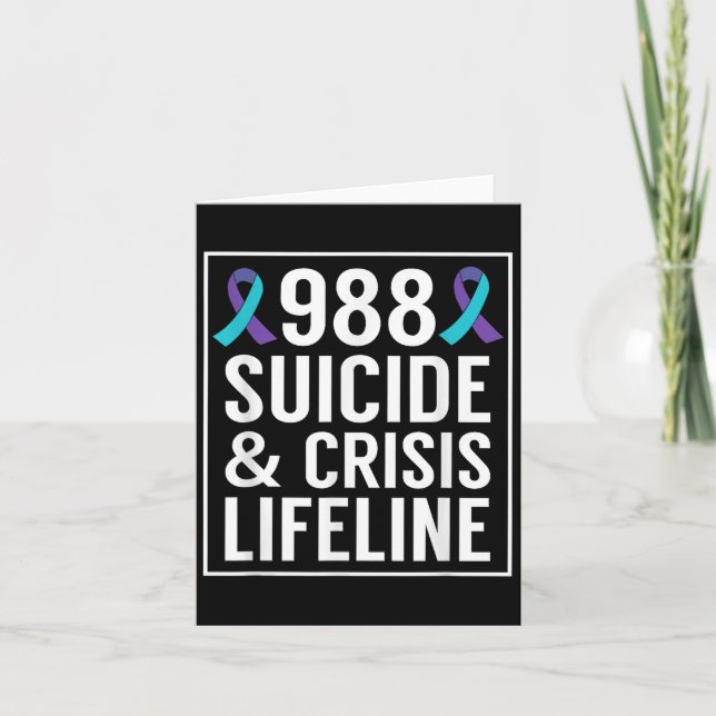 Carte Sensibilisation au suicide - 988 Chemise - Prévent (Devant)