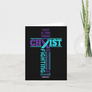 Carte Sensibilisation au suicide croisé du Christ Santé 