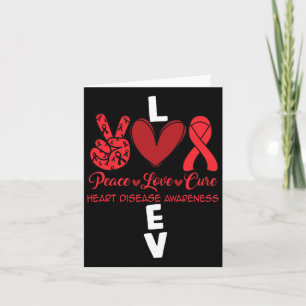 Carte Sensibilisation aux maladies du coeur Ruban rouge 