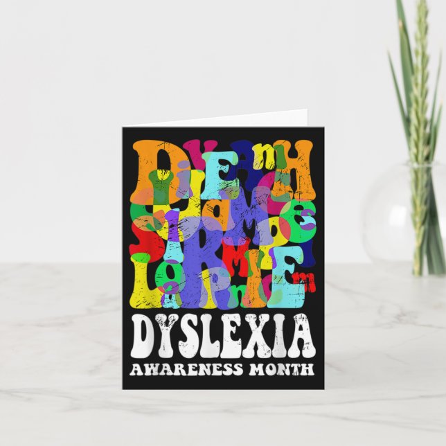 Carte Sensibilisation Dyslexie Trouble d'apprentissage D (Devant)