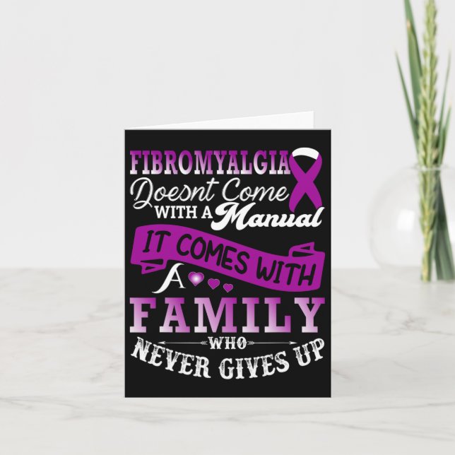 Carte Sensibilisation Famille Violet Ribbon Support 1 (Devant)