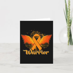 Carte Sensibilisation Fun Guerrier Orange Ribbon Cadeau