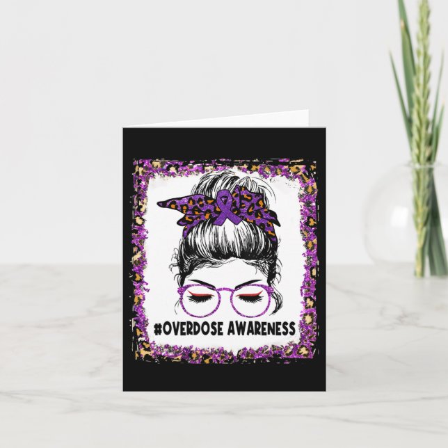 Carte Sensibilisation Porter Léopard Violet Messager Fem (Devant)