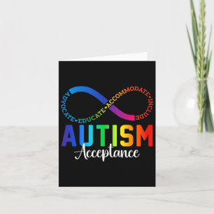 Carte Sensibilisation sur l'autisme Acceptation Infinity